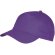 Gorra Sport básica en algodón con 5 paneles morado