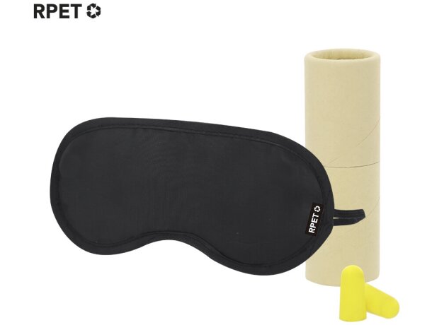 Set viaje Naytiry con antifaz y tapones para oídos en RPET detalle 1