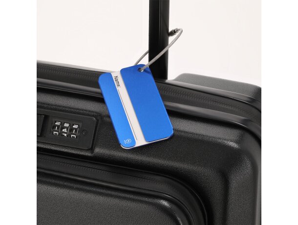 Identificador maletas Halux aluminio reciclado certificado GRS detalle 2