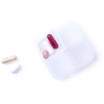 Pastillero Edmor cuatro compartimentos translúcido