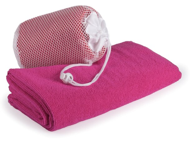 Toalla de microfibra de mano 50x100 cm personalizada fucsia Toalla de microfibra de mano 50x100 cm personalizada fucsia