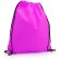 Mochila con cordones y esquinas reforzadas personalizada fucsia