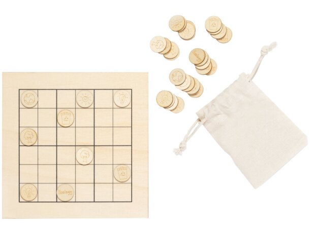 Juego de habilidad Sudokids en madera sostenible con funda detalle 4