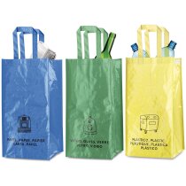 Bolsas para reciclar vidrio, papel y plástico personalizada