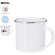 Taza sublimación Deriox metal 200ml blanco cromado detalle 1