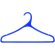 percha para ropa en colores translucidos personalizada azul