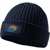 Gorro acrílico Selsoker con canalé y etiqueta frontal