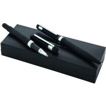 Estuche elegante con bolígrafo y roller Antonio Miró personalizado