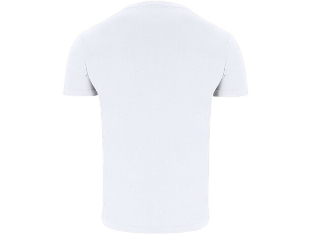 Camiseta adulto blanca Perkins de algodón ring spun detalle 2