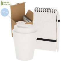 Set Cosmor con vaso, bloc y bolígrafo de caña