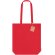 Bolsa algodón orgánico Enarak con asas largas y fuelle reforzado Rojo