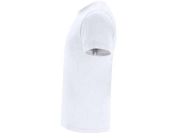 Camiseta adulto blanca Perkins de algodón ring spun detalle 3