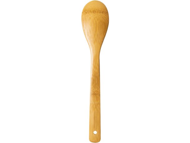 Cuchara de bambú con logo