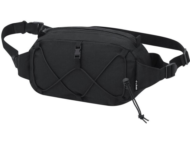 Riñonera Pibar de poliéster 600D RPET con cremallera invisible detalle 2