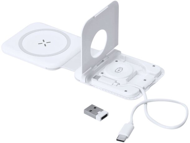 Cargador inalámbrico Vardar 3 en 1 plegable 15W detalle 4