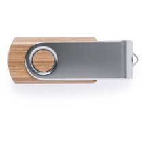 Pendrive Cetrex 16GB bambú y clip metálico para imagen económico
