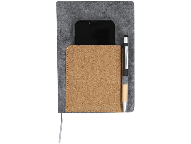 Bloc de notas Wilko con portada RPET y detalles de corcho detalle 3