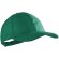 Gorra con 6 paneles en algodón liso verde para empresas