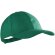 Gorra Rittel con 6 paneles en algodón liso para empresas verde