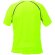 Camiseta manga corta unisex detalles de color 135 gr fleser amarilla