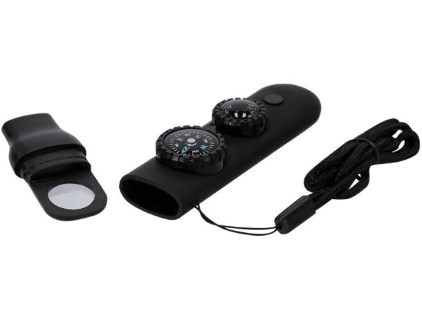 Silbato supervivencia Palorix con brújula y linterna LED detalle 3