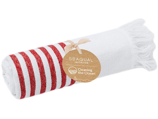 Pareo toalla Mundry algodón y poliéster reciclado SEAQUAL detalle 2