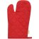 Manopla de cocina Kinix en algodón orgánico con goma Rojo