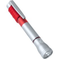 Bolígrafo con linterna a pilas roja