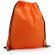 Mochila con cordones y esquinas reforzadas personalizada naranja