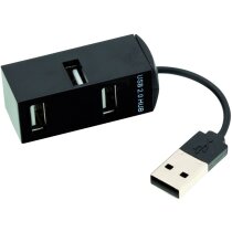 Hub USB Geby cuatro puertos plástico compacto