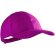 Gorra con 6 paneles en algodón liso personalizada fucsia