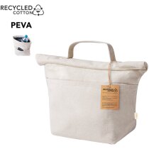 Bolsa térmica 100% algodón reciclado con cierre con velcro y asa de transporte