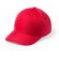 Gorra básica poliester en 5 paneles rojo