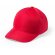 Gorra básica de algodón en 5 paneles roja para empresas