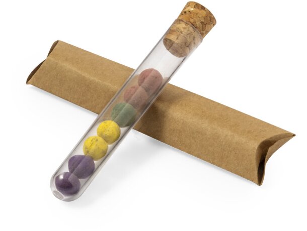 Set bombones semillas Dinaclex con tapón de corcho natural detalle 2