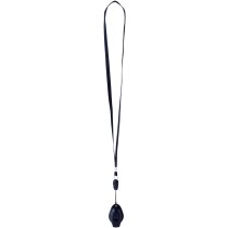 Silbato con lanyard incorporado personalizado negro Silbato con lanyard incorporado personalizado negro
