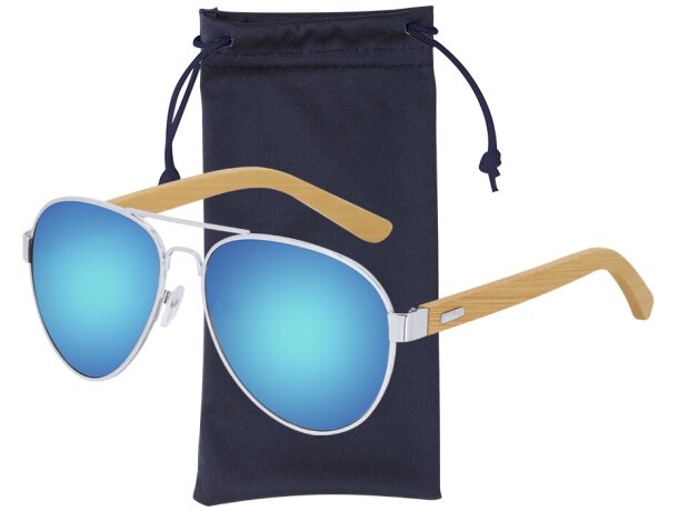 Gafas de sol Gunok bambú y metal con protección UV400 detalle 4