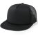 Gorra de poliéster con visera plana personalizada negra