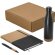 Set Gravan bloc de notas bolígrafo y bidón térmico 500ml detalle 1