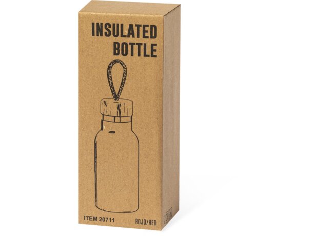 Botella de acero con asa de transporte y tapón de bambú 350ml Flazer detalle 5