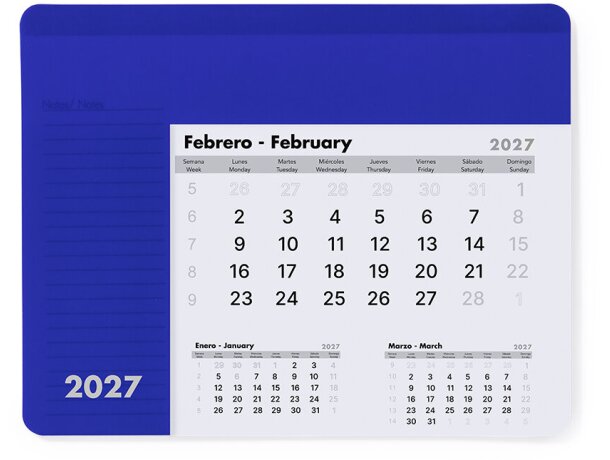 Alfombrilla calendario Rendux con impresión sobre superficie PVC detalle 1