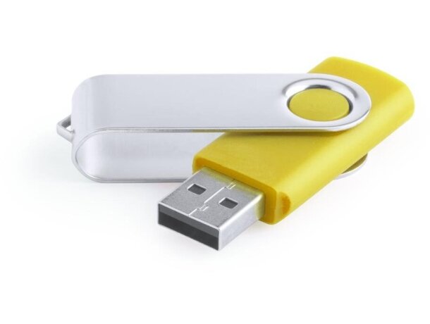 Pendrive compacto 32GB con grabado de logotipo Yemil barato amarillo