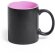 Taza cerámica negro y color rosa personalizada