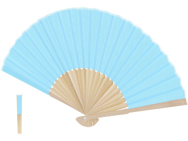 Abanico Mynor de bambú y poliéster 190T personalizable detalle 1