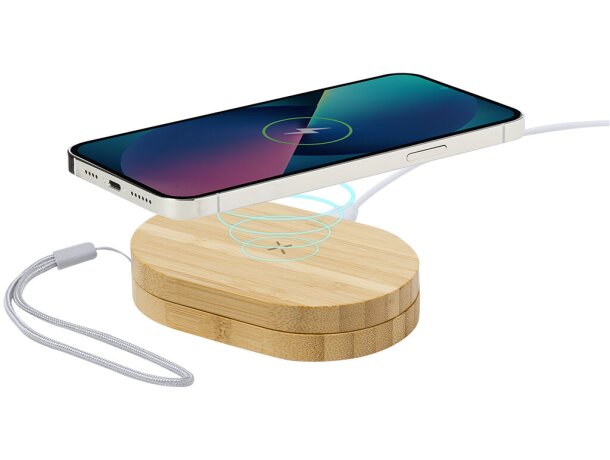 Set de cargadores con cable usb bambú Eliot detalle 2