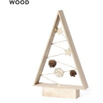 Adorno allurex árbol navideño moderno y elegante con leds y madera natural
