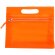 Neceser plano con cremallera naranja