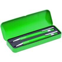 Estuche de bolígrafo y portaminas blanco personalizado