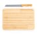 Tabla de madera publicitaria con cuchillo a juego Myoria detalle 3
