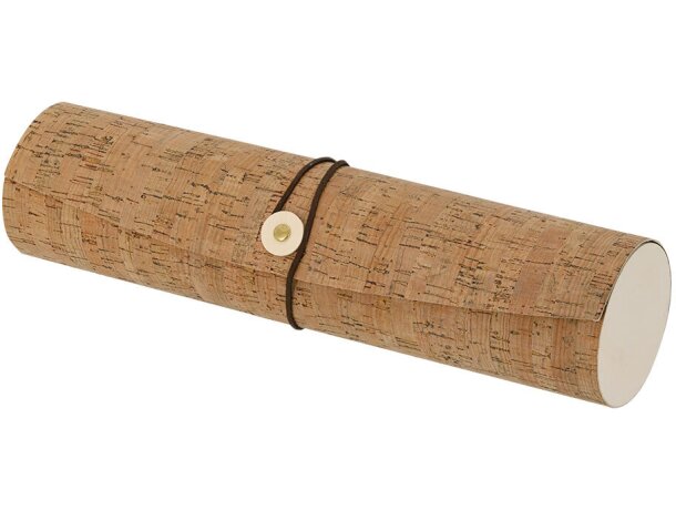 Caja Baremon de corcho y madera con cierre de correa detalle 2